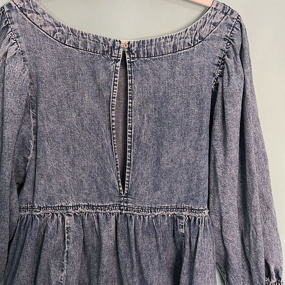 Free People Get Obsessed Cotton Denim Mini Dress - Picture 9 of 11